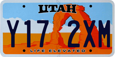 UT license plate Y172XM