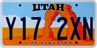 UT license plate Y172XN