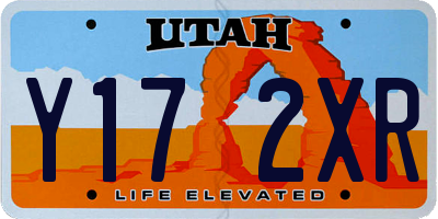 UT license plate Y172XR