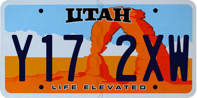 UT license plate Y172XW