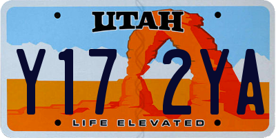 UT license plate Y172YA