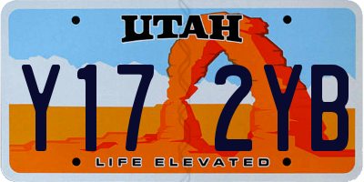 UT license plate Y172YB