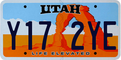 UT license plate Y172YE