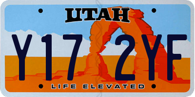 UT license plate Y172YF