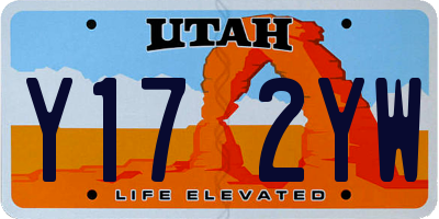 UT license plate Y172YW