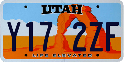 UT license plate Y172ZF