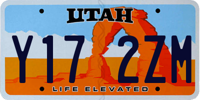 UT license plate Y172ZM