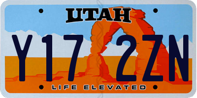 UT license plate Y172ZN