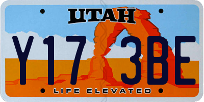 UT license plate Y173BE