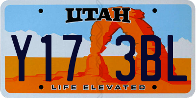 UT license plate Y173BL