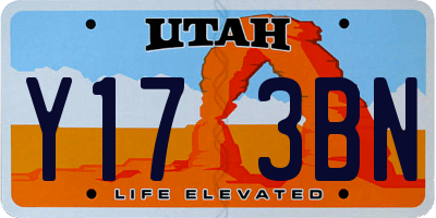 UT license plate Y173BN