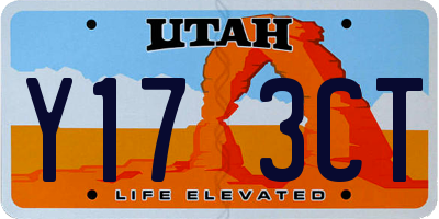 UT license plate Y173CT