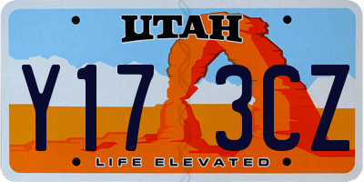 UT license plate Y173CZ
