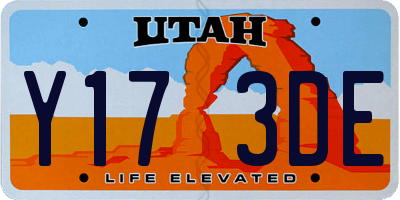 UT license plate Y173DE