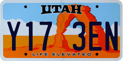 UT license plate Y173EN