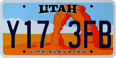 UT license plate Y173FB