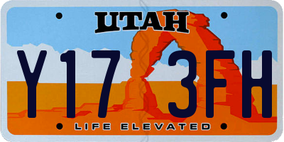 UT license plate Y173FH