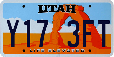 UT license plate Y173FT