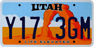UT license plate Y173GM