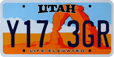 UT license plate Y173GR