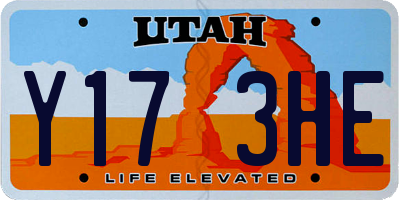 UT license plate Y173HE