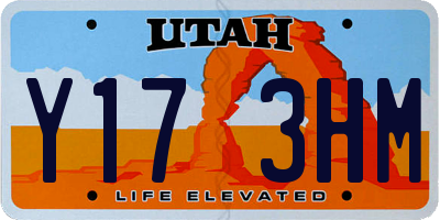 UT license plate Y173HM