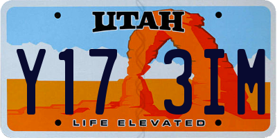UT license plate Y173IM