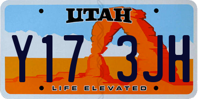 UT license plate Y173JH