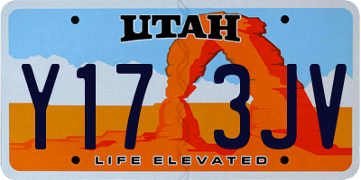 UT license plate Y173JV