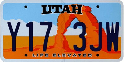 UT license plate Y173JW