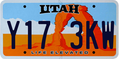 UT license plate Y173KW