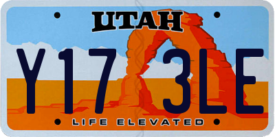 UT license plate Y173LE