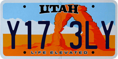 UT license plate Y173LY
