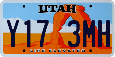 UT license plate Y173MH