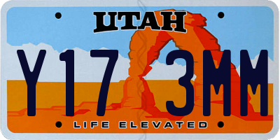 UT license plate Y173MM