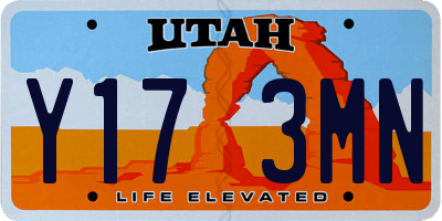 UT license plate Y173MN