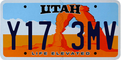 UT license plate Y173MV
