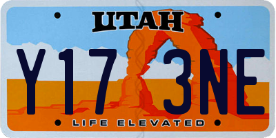 UT license plate Y173NE