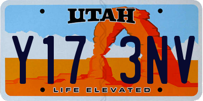 UT license plate Y173NV