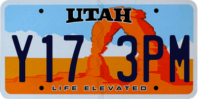 UT license plate Y173PM