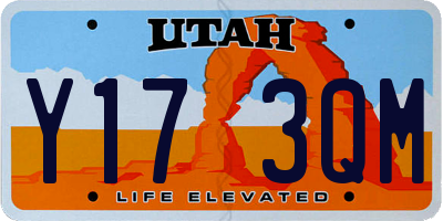UT license plate Y173QM