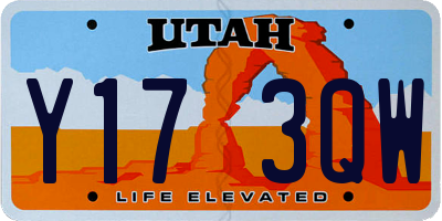 UT license plate Y173QW