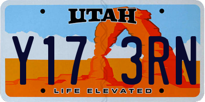 UT license plate Y173RN