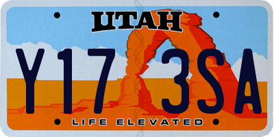 UT license plate Y173SA
