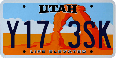 UT license plate Y173SK