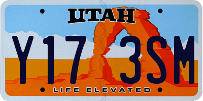UT license plate Y173SM