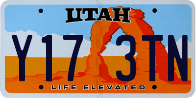 UT license plate Y173TN
