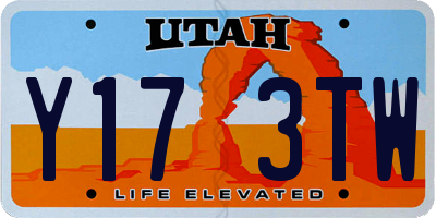 UT license plate Y173TW