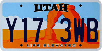 UT license plate Y173WB