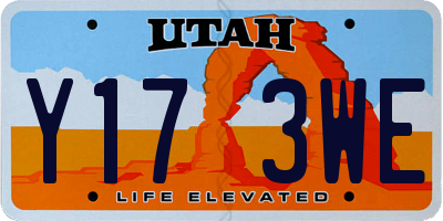 UT license plate Y173WE